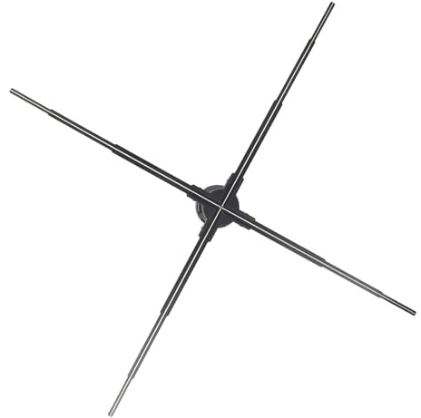 de Holograma, Ventilador de Holograma 3D, Cuentas de Lámpara LED de Pantalla Grande de 100 Cm, 100 a 240 V con Control Remoto para Exposiciones (Enchufe Europeo 110-240 V)