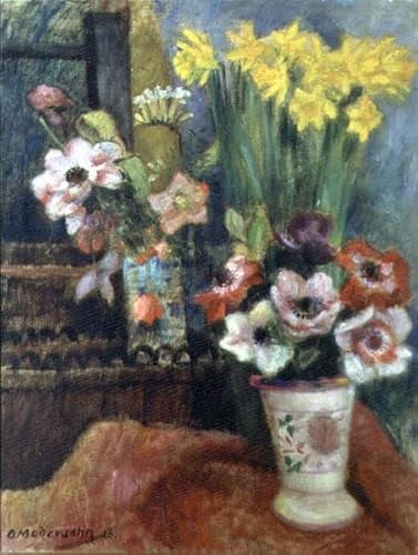MHFFDYIV Bekannt Leinwand Wandkunst Muster auf Leinwand Blumenstillleben von Otto Modersohn Modern Kunstdrucke für Office Home Decor 60x90cm