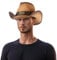Straw Cowboy Hat for Men & Women | Handcrafted Western Hat with Leather Band | Classic Wide Brim Sun Protection Hat | Lightweight, Breathable & Stylish for Outdoor Adventures, Festivals & Ranch Wear
