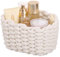 Cestino Portaoggetti in Corda di Cotone Intrecciato, 19 x 15 x 12 cm Cestini Portaoggetti, Cesto Portaoggetti Bianco, Contenitori Bagno Portaoggetti, Cestini Portaoggetti Neonato, Cesta Boo Basket