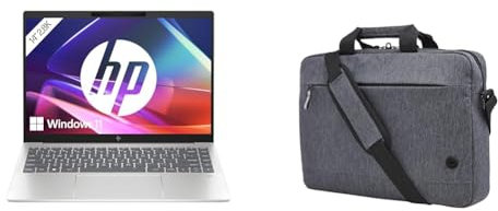 HP Pavilion Plus Laptop | 14 Zoll 2.8K OLED Display | Intel Core Ultra 7 155H | 32 GB DDR5 RAM | 1TB PCIe NVMe SSD| Intel Arc Graphics | QWERTZ | Silber Prelude Pro Laptop-Tasche, Grau