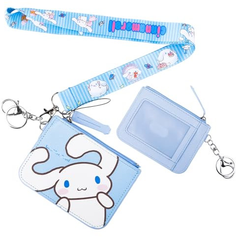 Dekewe CIN-namoroll Portefeuille, Porte Monnaie Enfant, Portefeuilles avec Lanière et Porte-clés pour Enfants, Portefeuille Enfant Cartoon