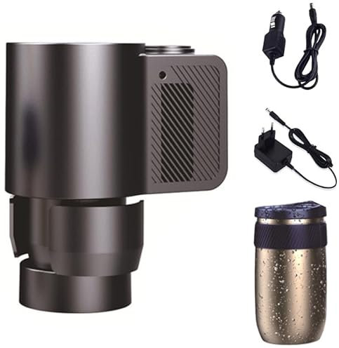 DC 12V 2-en-1 taza de enfriamiento de calefacción de automóvil, taza de café de viaje con control de temperatura inteligente, soporte de taza de taza de enfriador de calentador de automóvil bebida