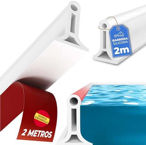 Barriera acqua doccia 2 METRI autoadesiva 5 x 3 cm. Barriera d'acqua per doccia. Profilo silicone bianco. Bordo piano di lavoro cucina. Guarnizione parete doccia. Rifinitura piano di lavoro cucina 50