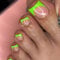 SXVME 30 Pcs Neon Green French Tip Press on ToeNails For Women, Natural Nude Toe Press on Nails Short Square, Glossy Gel Full Cover Acrylic Fake Toenails Press on for Decoration