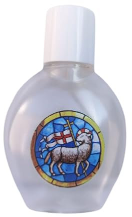 OVUNQUE PROTEGGIMI Bottigliette per Acqua Benedetta 50 ml. Confezione da 100 Pezzi. Bottiglie per Acqua Santa personalizzabile con foto.