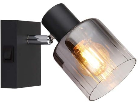 Wandleuchte Wandlampe Wohnzimmerlampe Beweglicher Spot Schwarz Metall H 12,5 cm