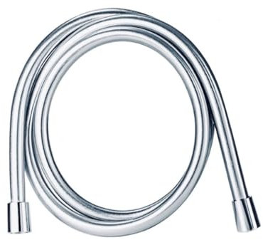 Manguera de ducha de PVC de alta presión, lisa y plateada, flexible, for duchas de mano de baño.(150cm)