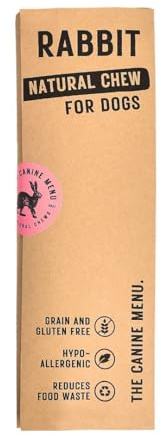 The Canine Menu Rabbit Dog Chews (25 units) | Natural Dog Chews | Hypoallergenic Treats