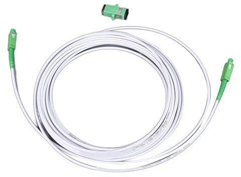 Haosie Cavo in fibra ottica, 5 m, cavo di rete, corazzato con connettore flangiato per FTTH FTTB FTTP SC, estensione patch