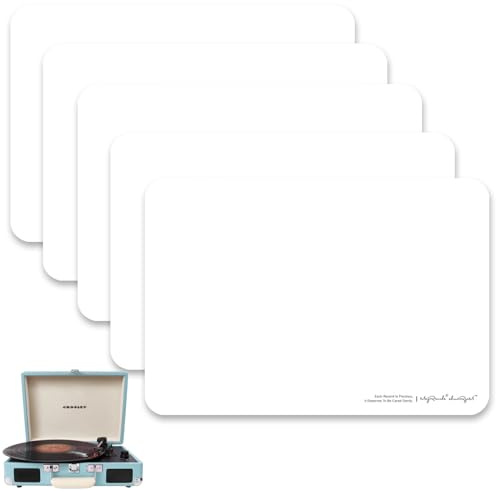 5PCS Vinyl Record Cleaning Cloth, Anti-Static CD Cleaning Cloth, Ultra-Fine Fibre Cloths, Suitable For Records, VCD DVD Player，Camera Lenses, And Glasses. (White, 24x16.5CM)
