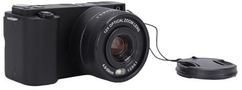 Tosuny Fotocamera Digitale 4K, Fotocamera Mirrorless da 64 MP con Schermo Ribaltabile da 3 Pollici, Zoom Ottico 10X/Zoom Digitale 2X, Messa a Fuoco Automatica, Anti-Vibrazione, (Black)