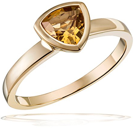 Goldmaid Damenring golden triangle 375 Gelbgold 1 Citrin gelb Trilion 6x6 mm