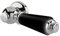 Taps2Traps Designer Black Ceramic Cistern Lever with Chrome Details, Fits Most Cisterns Made