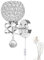 WeFoonLo Round Modern Crystal Wall Light Chrome Finish Bedroom Wall Sconce Lighting Fixture with Switch and Plug, E27 Socket