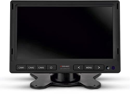 ZENEC ZE-MRV70 – Monitor für Rückfahrkamera Kameras, 7“ / 17,8 cm TFT LCD Display, Rückfahr Bildschirm für Auto, LKW und Reisemobil mit 12 V oder 24 V, 1024 x 600 Pixel