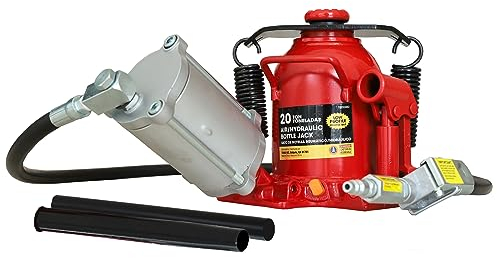 BIG RED Torin geschweißter, pneumatischer, hydraulischer Wagenheber mit Aluminiumlegierung und einzigartiger langsamer Freigabe für Autoreparatur und Hausaufzug, 20 Tonnen, Rot, TQ20006D