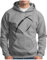 OM3® American Football Hoodie - Herren - U.S.A Sports Minimalistic Logo - Kapuzen-Pullover Grau Meliert, 3XL