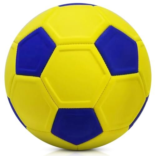 KWJEIULSO Fußball Curve Ball, Eva-Gummi Curve Ball, Professioneller Fussball Größe 4, fußball für Fussball Kinder Training Indoor Outdoor