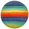 Nepalaya - flaches Regenbogen Sitzkissen aus 100% Wolle gefilzt, rund, Ø36cm, Stuhlkissen aus Filz - handgemacht - fair Trade aus Nepal