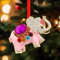 D24TIME Elefanten-Ornament, Elefant, Weihnachtsschmuck, Metall, Strass, Rosa, Weihnachtsbaum, Elefant, Hängeornament, Elefanten-Dekoration für Zuhause, Weihnachtsbaumschmuck, Andenken, Geschenke für