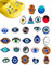 MOPZIJA 26PCS crocs anstecker,jibbitz crocs,crocs pin,DIY Schuhanstecker Schuh Anhänger,Schuhschnalle mit bösem Blick zum Selbermachen, Abnehmbare Shoe Dekoration Zubehör für Jugendliche Erwachsene
