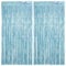 2 Stück Lametta Vorhang Blau, Glitzervorhang Lametta Blau, Glitzer Party Vorhang, Folien Fransen Hintergrund fur Party Deko Geburtstagsdeko Hochzeit Festivals Bühnendekor Disco Party(1m x 2m)