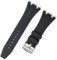 MAMA'S PEARL 27mm 28mm 30mm Gummi Silikon Uhrenarmband Fit For AP Fit For Royal For Oak Offshore Serie Uhrenarmband Damen Herren Armband Weiches Armband(Black-silver,30mm)