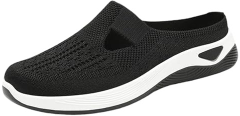 Dam Slip on Sneakers Dam Bekväma Andningsbara Casual Ortopediska Skor För Promenadskor, För Diabetiker, Halkfria, Mjuka, Stickade, Gr.36-41