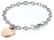 JewelryWe Schmuck Damen Armband Edelstahl Elegant Forever You're My Lover Gravur Herz Rolo Kette Charm Charme Armreif Armkette Geschenk Rose Gold Silber
