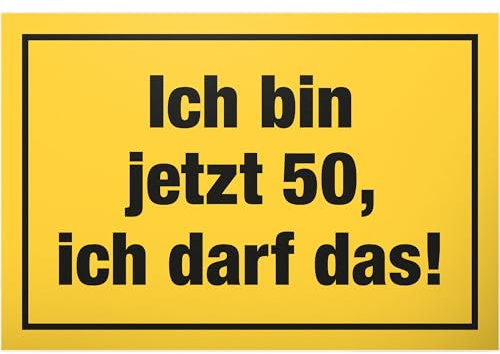 DankeDir! 50 Jahre - Ich darf das Schild - Geschenk 50. Geburtstag Geschenkidee Geburtstagsgeschenk Fünzigsten Geburtstagsdeko Partydeko Party Zubehör Geburtstagskarte