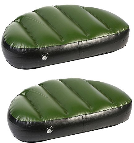Uterstyle 2 Stück aufblasbare Bootssitz, PVC-Boot-Sitzkissen, Matte für Outdoor, Camping, Rafting, Kajak (grün)