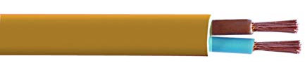 DEBFLEX Bobinot de câble - Bobine de Fils électrique - Câble électrique - Couronne de câble - Bobinot 5 mètres HO3VVH2-F - 2x0.75 mm ² - Couleur Or - 155310