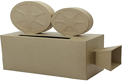 Décopatch EV017C - Un support en papier brun mâché 13x33,5x31 cm, Urne caméra, Unitaire