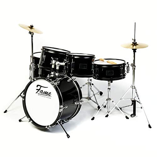 Fame 5 PC Drumset Black Luis - Batteria set