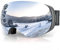 Findway Skibrille für Brillenträger Herren Damen,Snowboardbrille mit Magnetischen Wechselgläsern,Snowboard Brille Magnet Brillenträger Polarisierend OTG,Anti fog, Allwetter Verspiegelt Skibrille