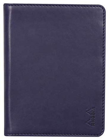 Rhodia 212005C - Mappe für Block oder Notizheft Rhodiarama - N°12, für DIN B7 (8,5x12 cm) 10,5x14 cm, elegant und praktisch, Nachtsblau, 1 Stück