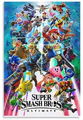 ZXCMNB Poster Super Smash Bros Leinwand Kunst Poster und Wandkunst Bilddruck Moderne Familienzimmer Dekor Poster 12x18inch(30x45cm)