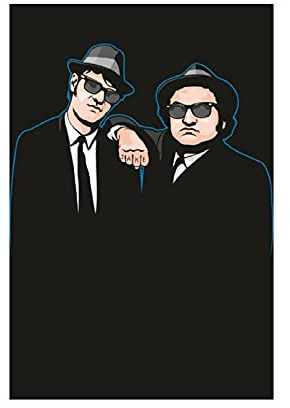 American Comedy The Blues-Brothers Filmposter 20 Leinwand-Poster, Wandkunst, Dekordruck, Gemälde für Wohnzimmer, Schlafzimmer, Dekoration, ungerahmt: 30 x 45 cm