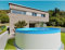 Stahlwandpool Set (3-teilig) rund Athen 300x90 cm, Stahl 0,3 mm weiß, Folie 0,2 mm blau, Overlap