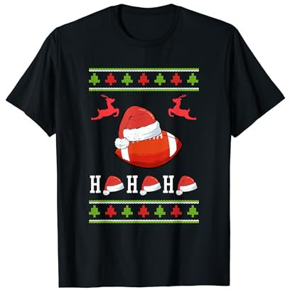 Ugly Christmas Sweater American Football Weihnachtskostüm T-Shirt