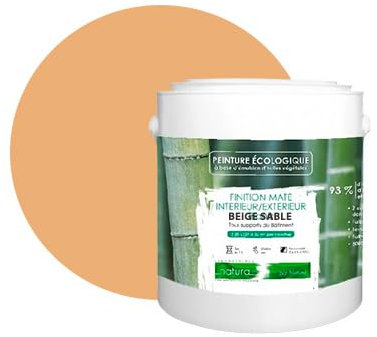 BOX DECO COULEURS Natura Naturfarbe, ökologisch, innen und außen, matt, 2,5 l, sandbeige