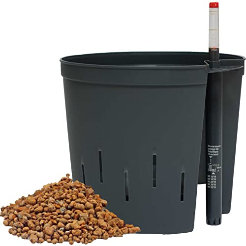 happy nature Set3 Kulturtopf + Wasserstandsanzeiger + Blähton 4-8 mm Hydropflanzen Ø 22 cm Höhe 19 cm