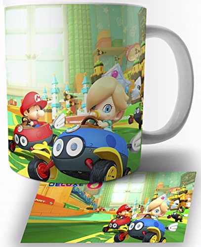 TusRelojes Mario Kart 8 B Tasse en Céramique Blanche 325ml Mug