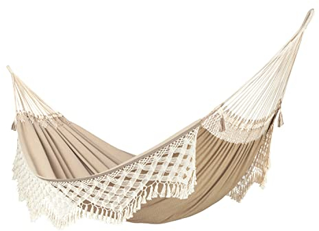 LA SIESTA® Bossanova Muscade - Klassische Hängematte Kingsize aus Bio-Baumwolle