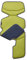 Materassino traspirante universale reversibile airboard s blu/verde lime