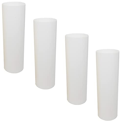 4x E14 Kerzenhülse Weiß Glatt Innendurchmesser ø24mm für Kronleuchter Lüster Maria Theresia Kerzentülle (85mm)
