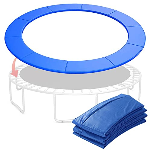 GXFXLP Trampolin Umrandung Ø 183 244 305 366 400 430 488 cm, Trampolin Randabdeckung UV-beständig Reißfest Trampolin Schutzrand Wasserdicht Randschutz Sicherheitsmatte,Blau,Ø 430cm/14ft