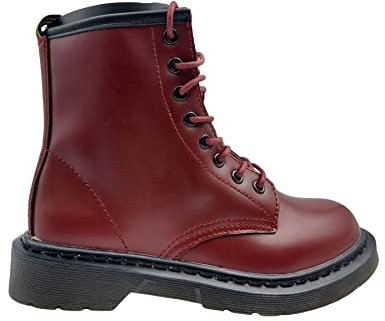 STILL Scarpe Donna Anfibio Stivaletto Ecopelle Autunno Inverno Primavera Estate Stivale New Moda Nero 9930 Rosso