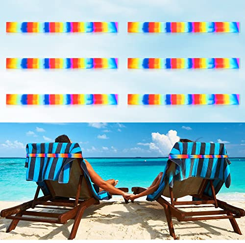 Kaket Elastische Strandkorb-Clips, 6 Stück, Strandtuchhalter, Gummi, elastisch, Strandkorbbänder für Handtuch, Strandkorb, Pool, Kreuzfahrtstühle (6 Stück, Stil 3)